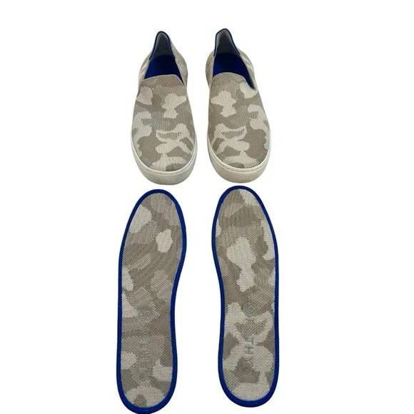 Rothy's The Original Beige Camo Women's 9.5 Knit Fabric Slip-On Sneaker - Picture 5 of 7